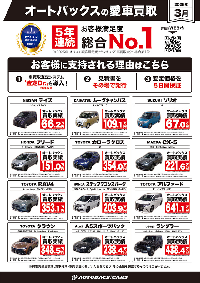 オートバックスの愛車買取